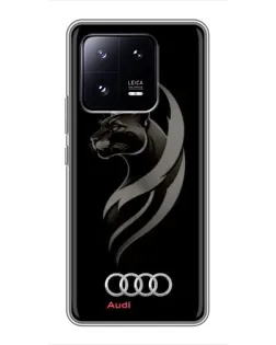 Чехол для Xiaomi 13 Pro с картинкой «Графика — пантера и Audi»