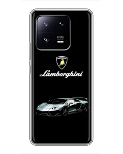 Чехол для Xiaomi 13 Pro с картинкой «Логотип Lamborghini классика»