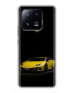 Чехол для Xiaomi 13 Pro с картинкой «Lamborghini желтый акцент»