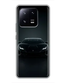 Чехол для Xiaomi 13 Pro с картинкой «Черный Lamborghini Aventador»
