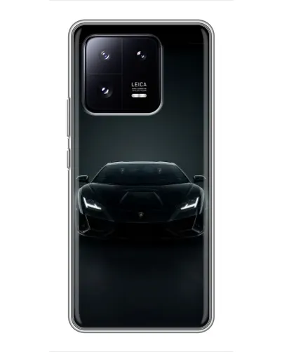 Чехол для Xiaomi 13 Pro с картинкой «Черный Lamborghini Aventador»