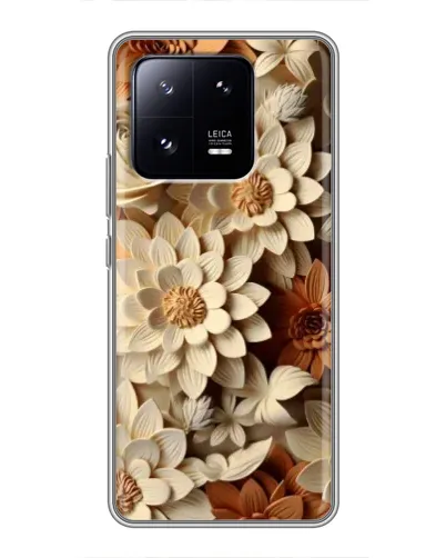 Чехол для Xiaomi 13 Pro с картинкой «Бежевый флористический декор» Чехол для Xiaomi 13 Pro с картинкой «Бежевый флористический декор»