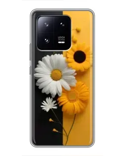 Чохол для Xiaomi 13 Pro з картинкою «Соняшник та ромашка»