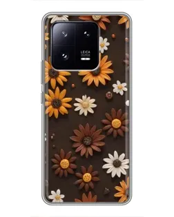 Чохол для Xiaomi 13 Pro з картинкою «Візерунок з маленьких соняшників»