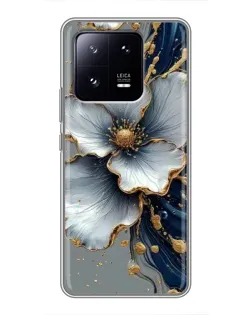 Чохол для Xiaomi 13 Pro з картинкою «Біла квітка та золотий флюїд»