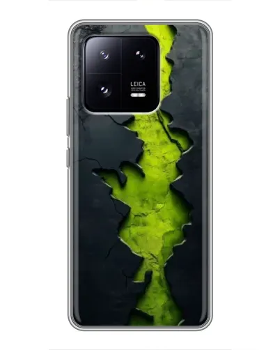 Чохол для Xiaomi 13 Pro з картинкою «Салатовий розлом скелі»