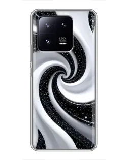 Чохол для Xiaomi 13 Pro з картинкою «Чорно-біла спіраль»