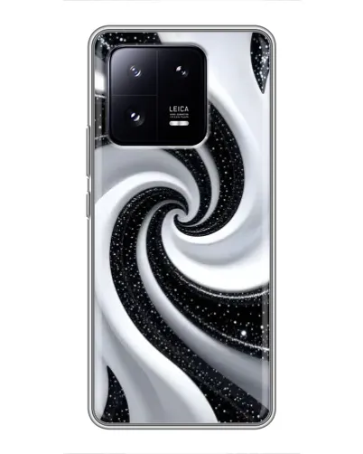 Чохол для Xiaomi 13 Pro з картинкою «Чорно-біла спіраль»