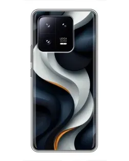 Чохол для Xiaomi 13 Pro з картинкою «Об'ємні чорно-білі стрічки»