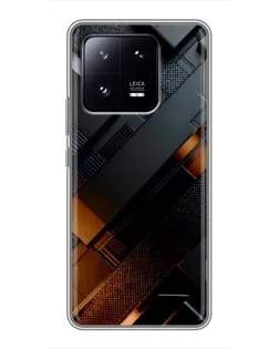 Чохол для Xiaomi 13 Pro з картинкою «Чорні геометричні блоки»