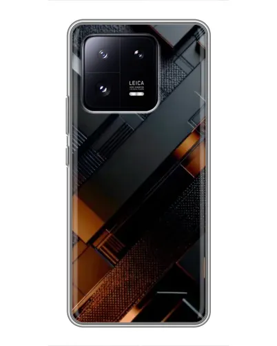 Чохол для Xiaomi 13 Pro з картинкою «Чорні геометричні блоки»