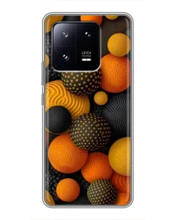 Чохол для Xiaomi 13 Pro з картинкою «Об'ємні помаранчеві сфери»