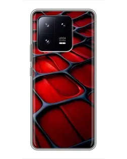 Чохол для Xiaomi 13 Pro з картинкою «Червона глянцева сітка»