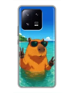 Чехол для Xiaomi 13 Pro с картинкой «Морская капибара»