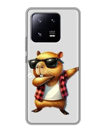 Чехол для Xiaomi 13 Pro с картинкой «Капибара рэпер даб»