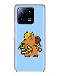 Чехол для Xiaomi 13 Pro с картинкой «Капибара на скейте»