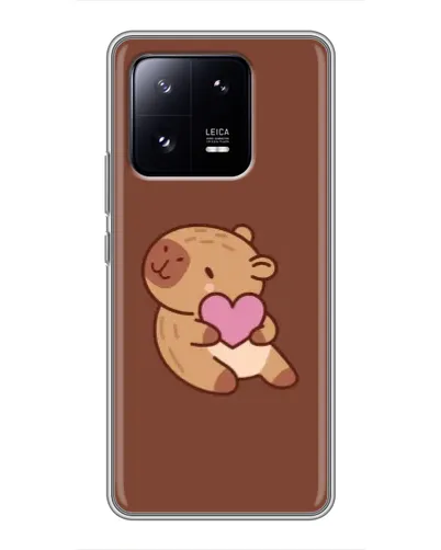 Чехол для Xiaomi 13 Pro с картинкой «Капибара с сердцем»