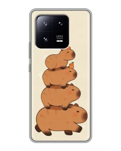 Чехол для Xiaomi 13 Pro с картинкой «Башня из капибар»