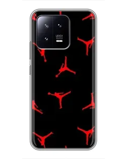 Чохол для Xiaomi 13 з картинкою «Jordan Red Pattern»