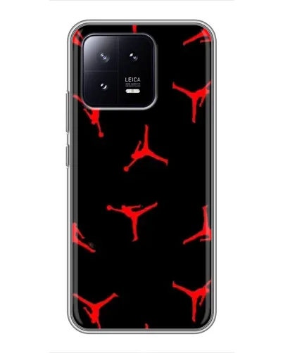 Чохол для Xiaomi 13 з картинкою «Jordan Red Pattern» Чохол для Xiaomi 13 з картинкою «Jordan Red Pattern»
