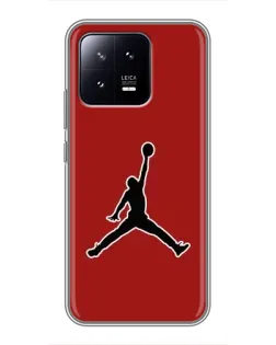 Чохол для Xiaomi 13 з картинкою «Jordan Red Back»