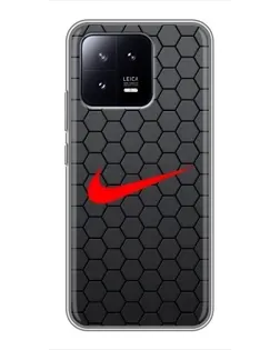 Чохол для Xiaomi 13 з картинкою «Nike — карбонова сітка»