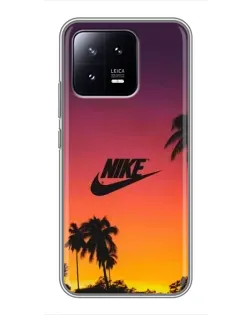 Чохол для Xiaomi 13 з картинкою «Nike на заході сонця»