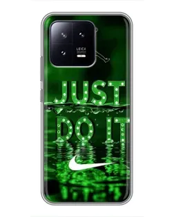 Чохол для Xiaomi 13 з картинкою «Зелений неоновий Nike»