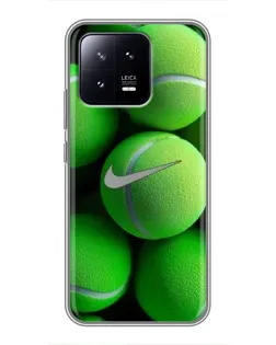 Чохол для Xiaomi 13 з картинкою «Тенісні м'ячі Найк»