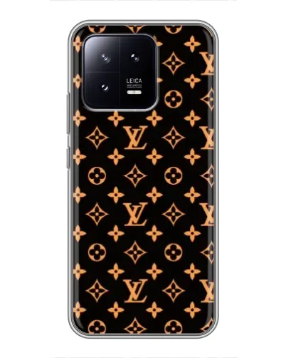 Чохол для Xiaomi 13 з картинкою «Золота монограма LV»