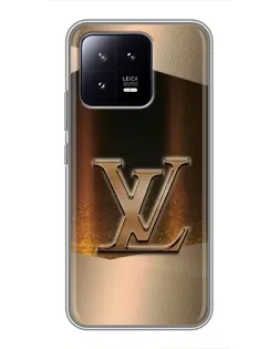 Чохол для Xiaomi 13 з картинкою «LV — золоте сяйво»