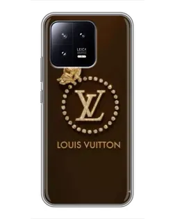 Чохол для Xiaomi 13 з картинкою «LV — золота печатка»