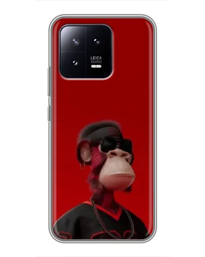 Чохол для Xiaomi 13 з картинкою «Bored Ape в червоному»