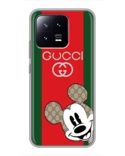 Чохол для Xiaomi 13 з картинкою «Gucci — смуги та Міккі»