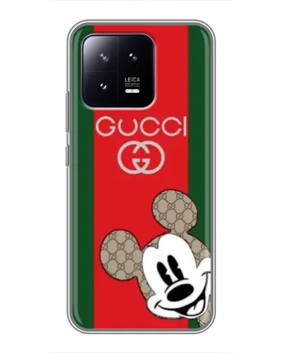 Чохол для Xiaomi 13 з картинкою «Gucci — смуги та Міккі»