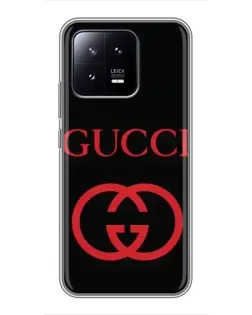 Чохол для Xiaomi 13 з картинкою «Gucci — червоний логотип»
