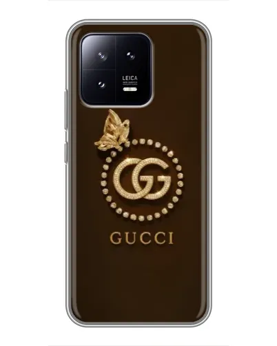 Чохол для Xiaomi 13 з картинкою «Gucci — золотий метелик»