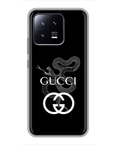 Чохол для Xiaomi 13 з картинкою «Gucci — срібна змія»