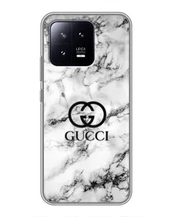 Чохол для Xiaomi 13 з картинкою «Gucci — мармуровий шик»