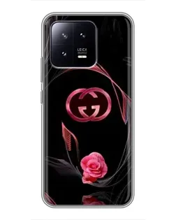 Чохол для Xiaomi 13 з картинкою «Gucci — неонова троянда»