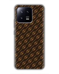 Чохол для Xiaomi 13 з картинкою «Gucci — золоті діагоналі»