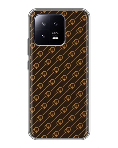 Чохол для Xiaomi 13 з картинкою «Gucci — золоті діагоналі»
