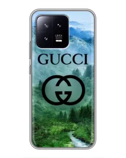 Чохол для Xiaomi 13 з картинкою «Gucci — гірський пейзаж»