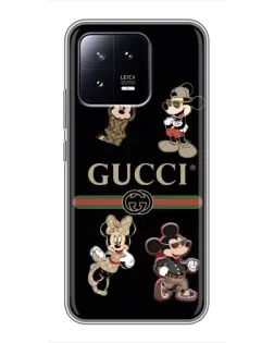 Чохол для Xiaomi 13 з картинкою «Gucci — герої Disney та монограма»