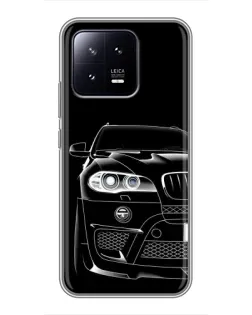Чохол для Xiaomi 13 з картинкою «Темний силует BMW»