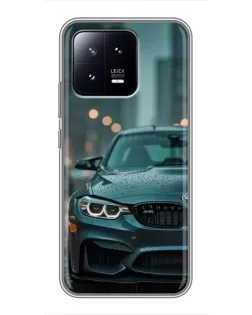 Чохол для Xiaomi 13 з картинкою «BMW у вогнях міста»