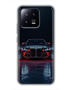 Чохол для Xiaomi 13 з картинкою «BMW на мокрій дорозі»