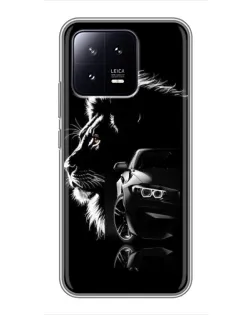 Чохол для Xiaomi 13 з картинкою «BMW та лев»