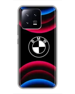 Чохол для Xiaomi 13 з картинкою «Логотип BMW та неонові дуги»