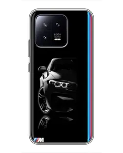 Чохол для Xiaomi 13 з картинкою «Силует BMW в темряві»